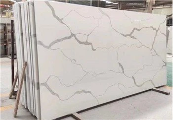Λευκή πλάκα χαλαζία Calacatta