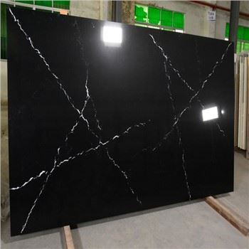 Μηχανική πλάκα χαλαζία Nero Marquina
